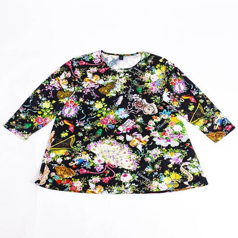 パジャマ TUNIC ビスコラピア・ハッピーグリーティング 長袖パジャマ クロ フリーサイズ 12777-D